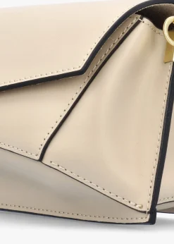 Leonie Cream Leather Cross-Body Bag