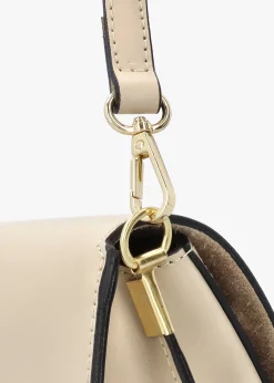 Leonie Cream Leather Cross-Body Bag