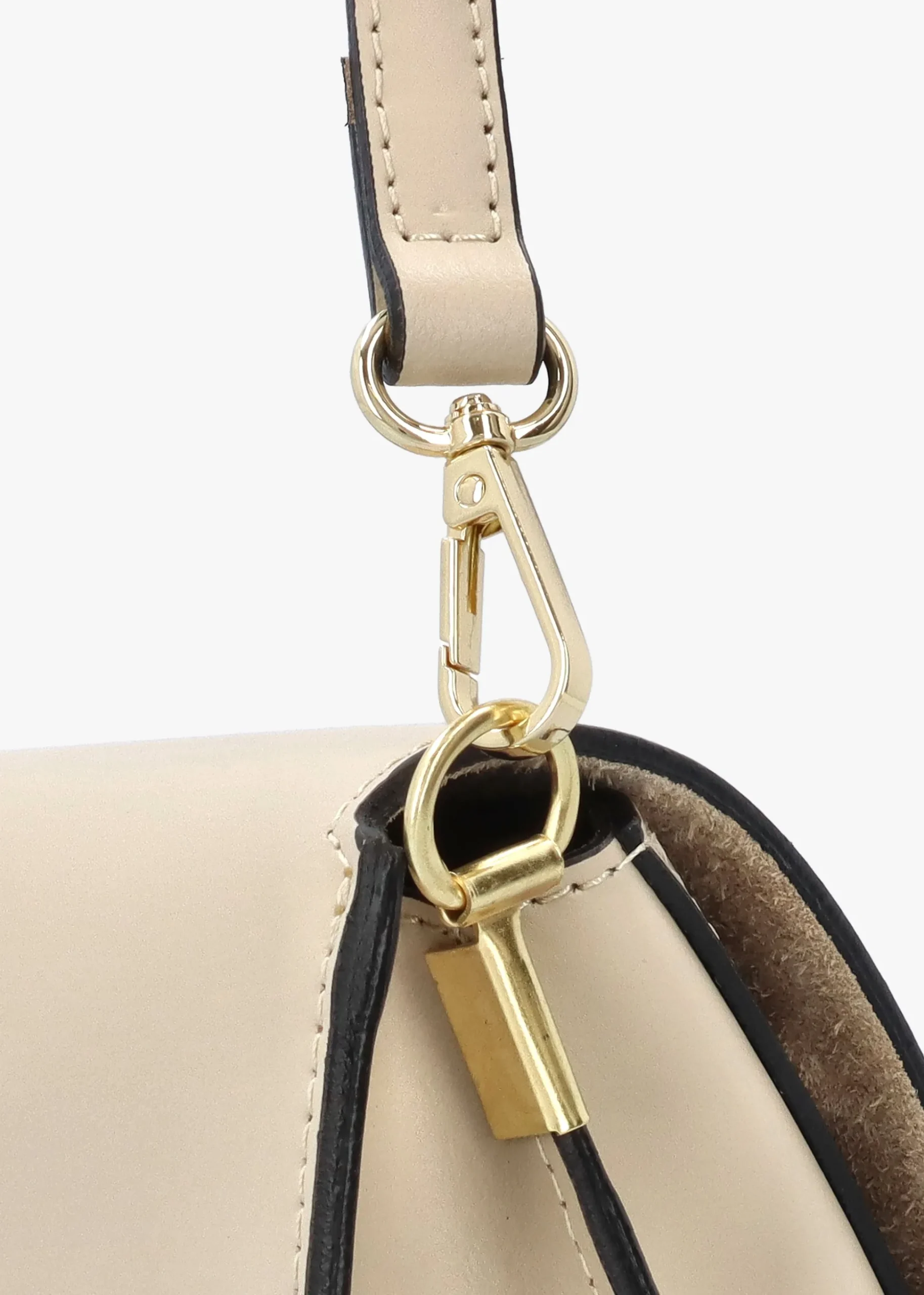 Leonie Cream Leather Cross-Body Bag