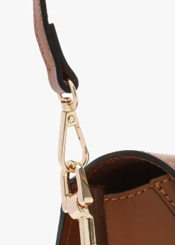 Leonie Tan Leather Cross-Body Bag