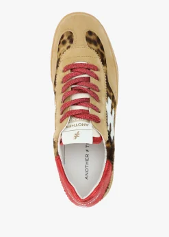 Leopard Suede & Calf Hair Trainers