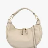 Licia Cream Leather Slouchy Shoulder Bag