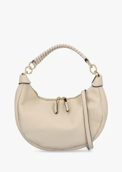 Licia Cream Leather Slouchy Shoulder Bag