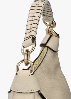 Licia Cream Leather Slouchy Shoulder Bag