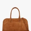Lilah Tan Suede East West Shoulder Bag