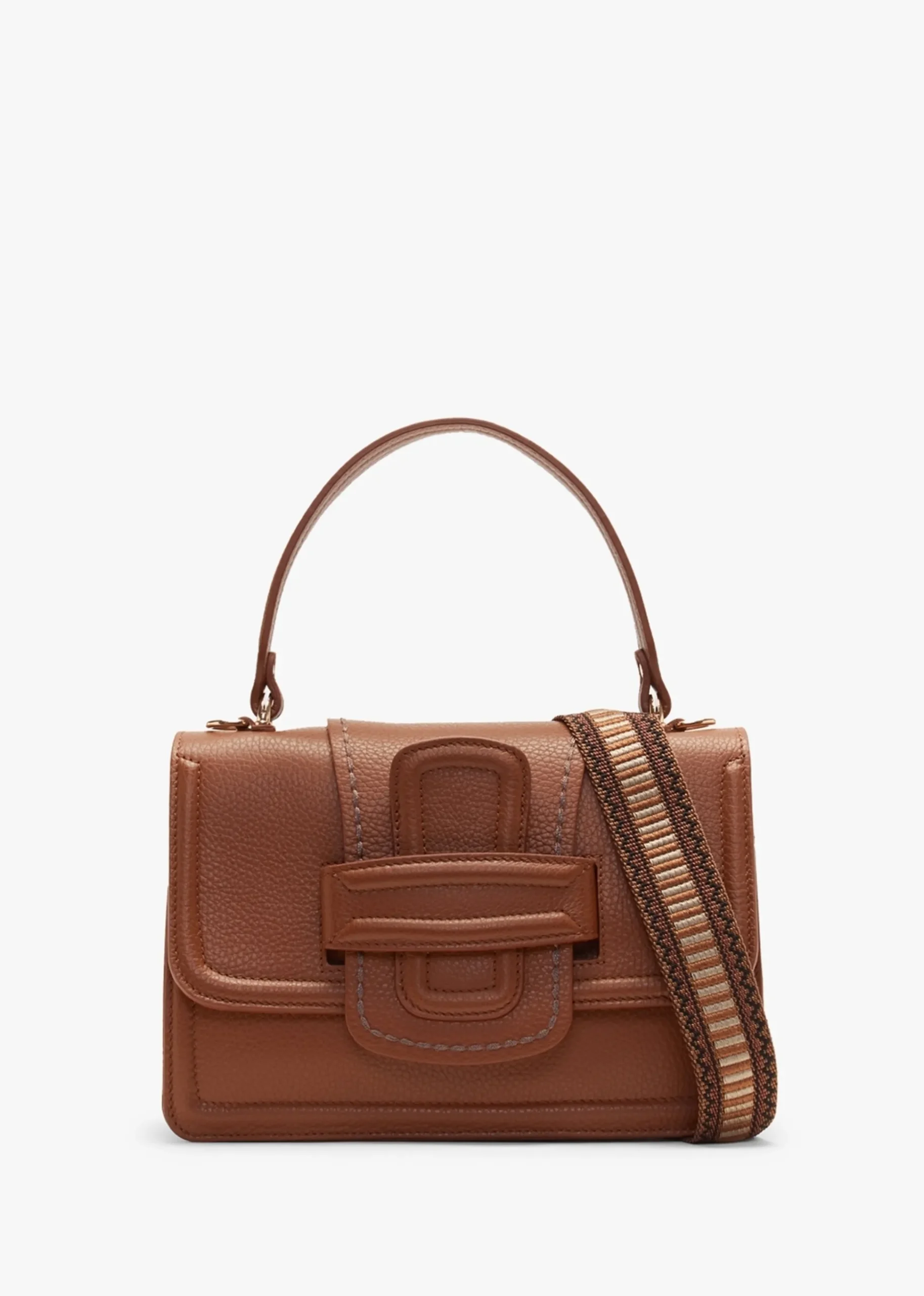 Linda California Caramello Leather Shoulder Bag