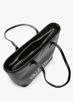 Liuto Black Repeat Logo Tote Bag