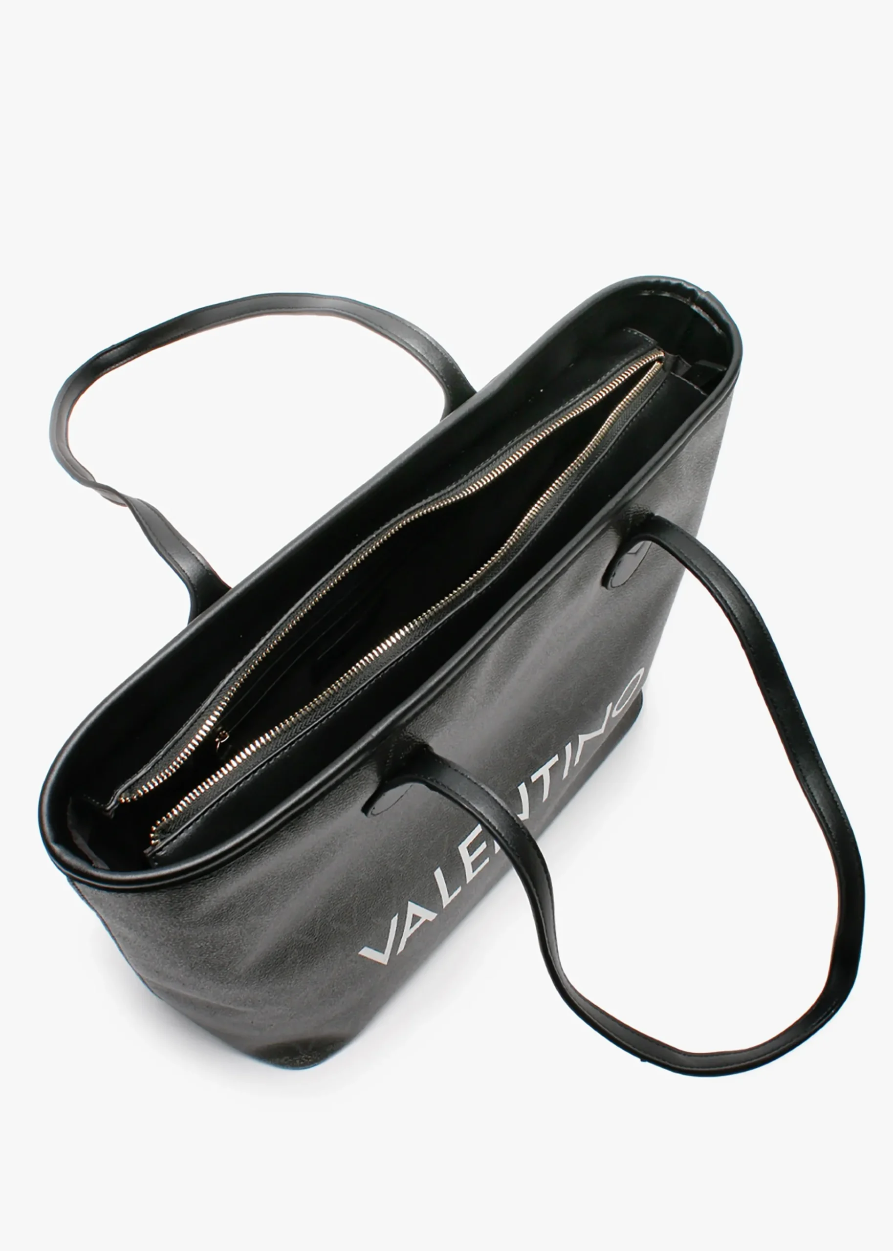 Liuto Black Repeat Logo Tote Bag