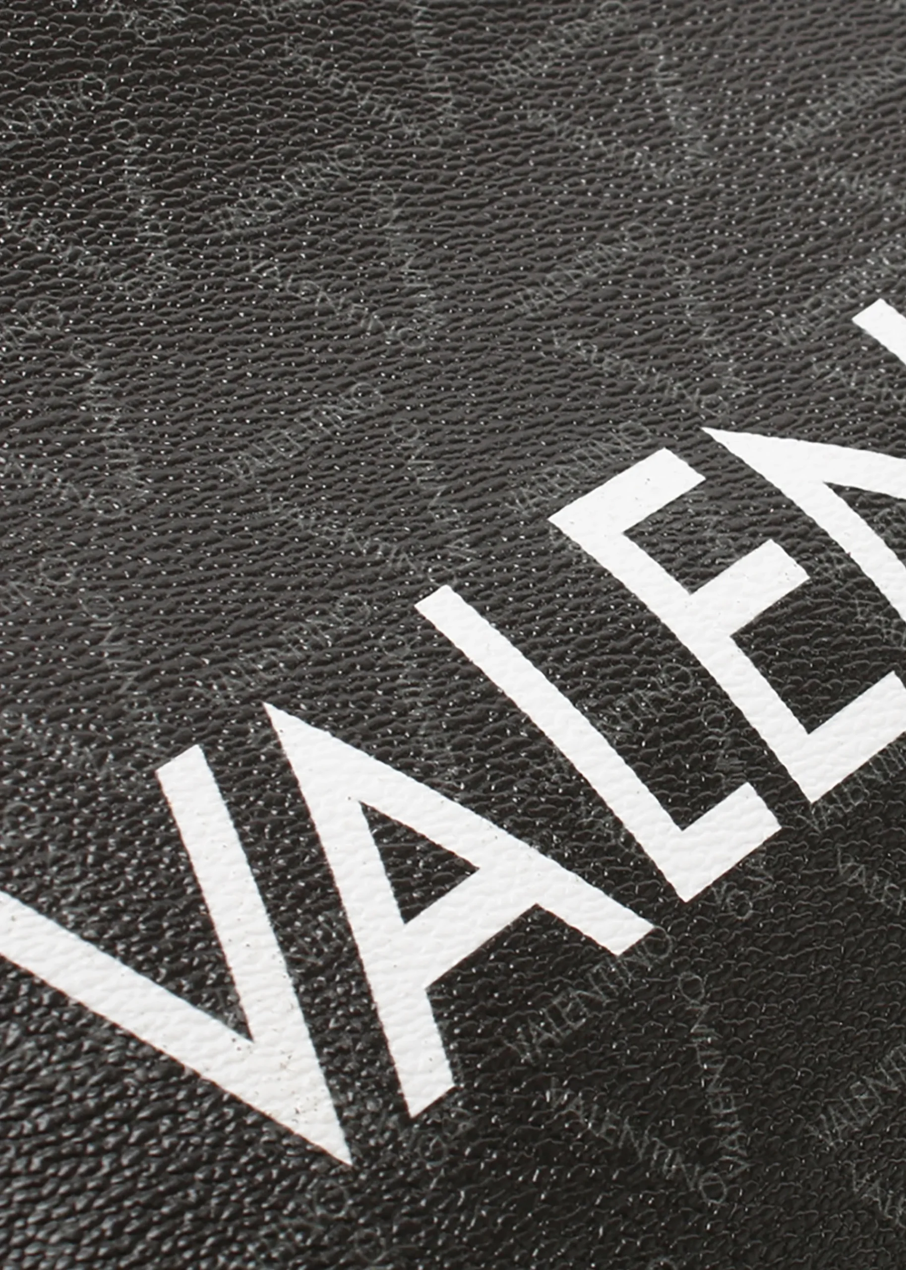 Liuto Black Repeat Logo Tote Bag