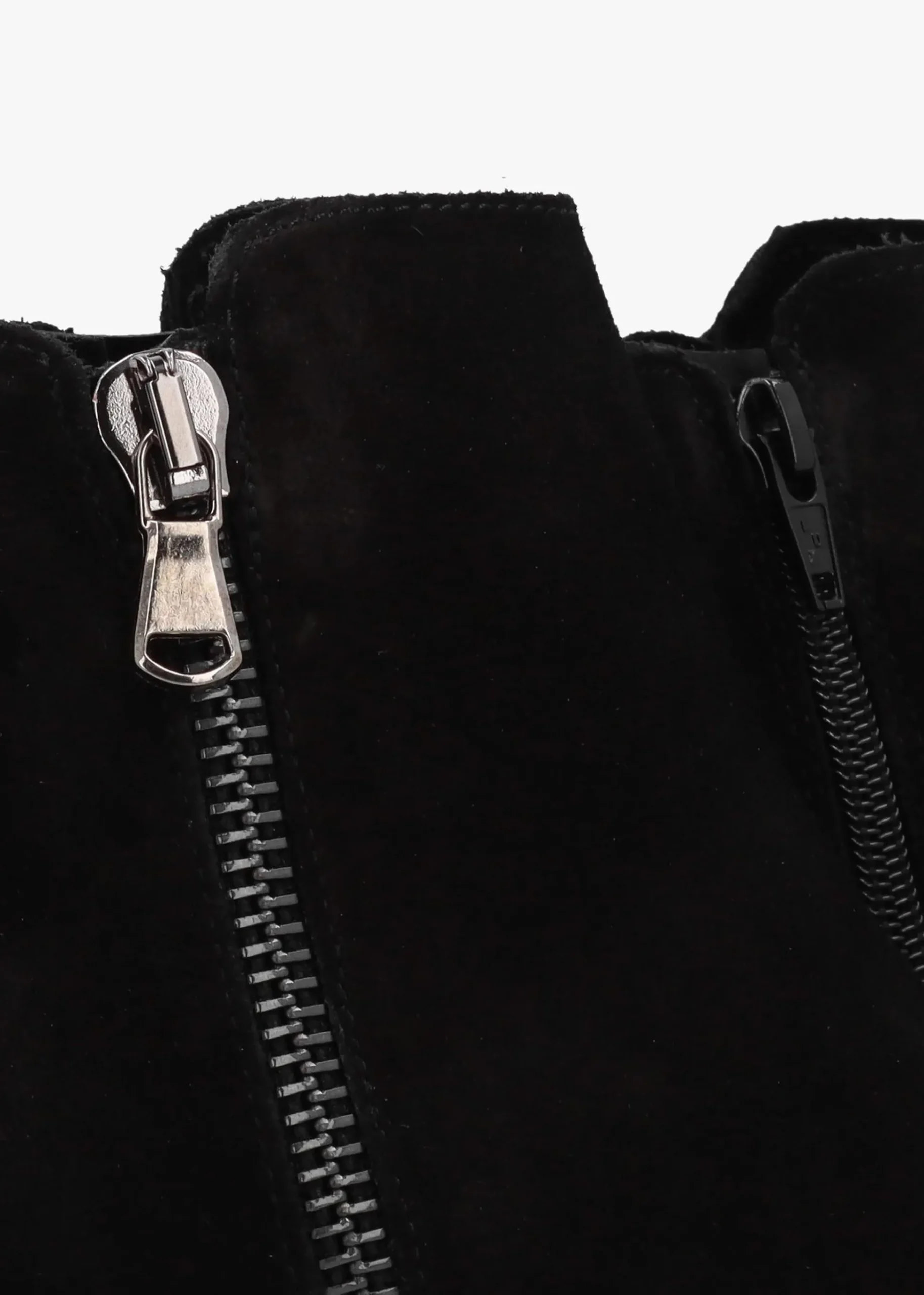 Lockette Black Suede Size Zip Chunky Ankle Boots