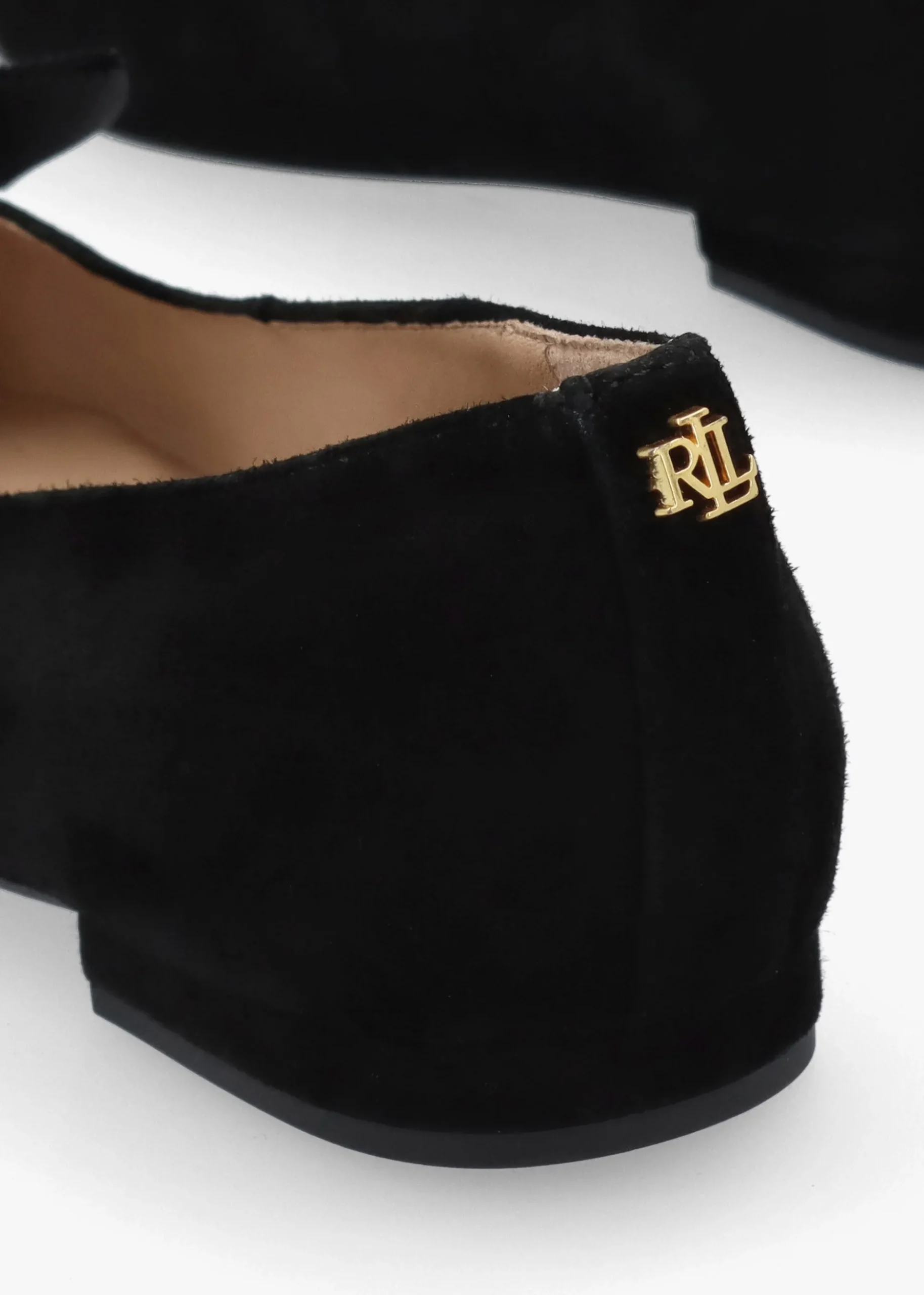 Londyn Bow Black Suede Ballerina Pumps