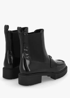 Louisa Black Leather Chelsea Boots