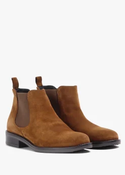 Lowly Tan Suede Chelsea Boots