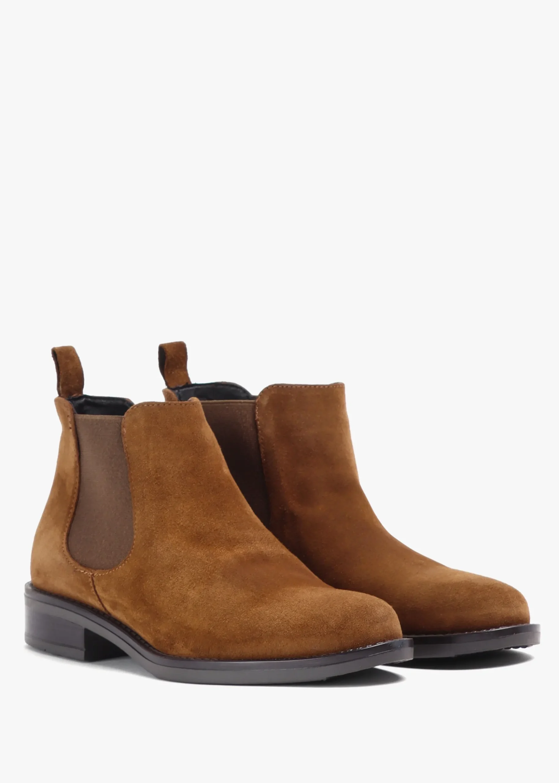 Lowly Tan Suede Chelsea Boots