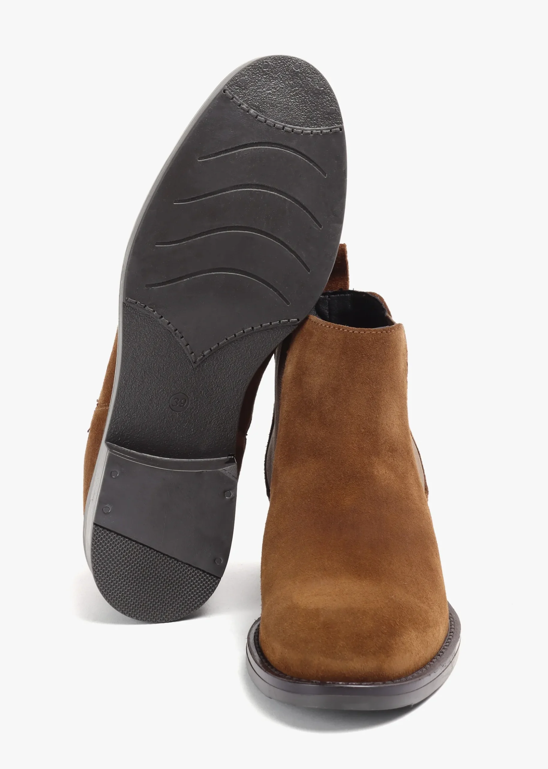 Lowly Tan Suede Chelsea Boots