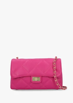 Loxie Quilted Pink Leather Shoulder Bag