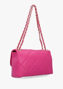 Loxie Quilted Pink Leather Shoulder Bag