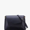 Lucia Black Leather Cross-Body Bag