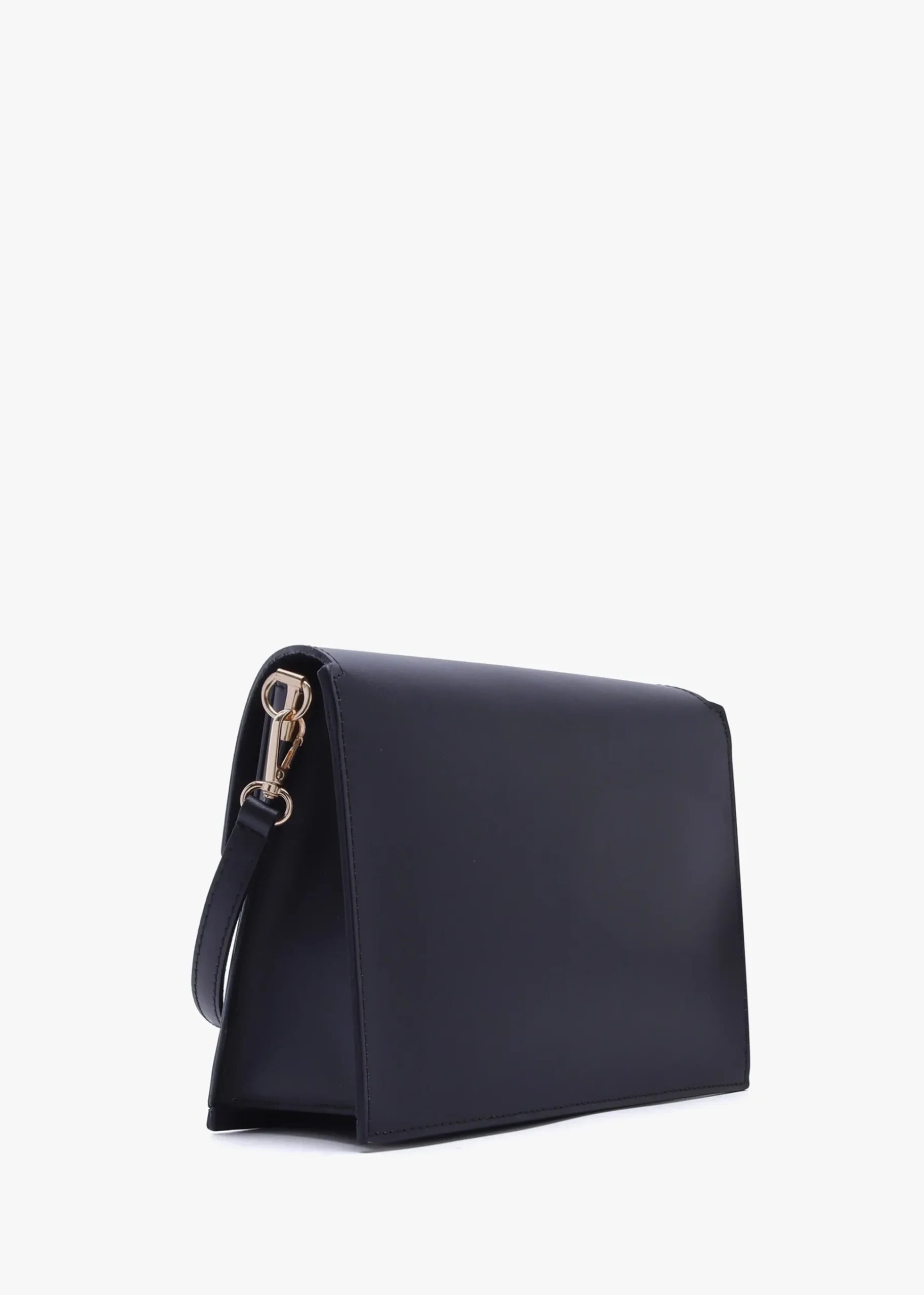Lucia Black Leather Cross-Body Bag