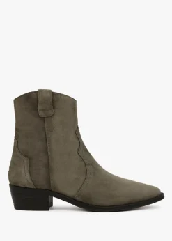 Lunette Khaki Suede Cowboy Boots