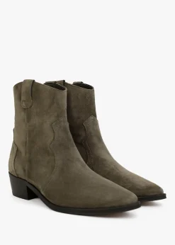 Lunette Khaki Suede Cowboy Boots