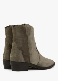 Lunette Khaki Suede Cowboy Boots