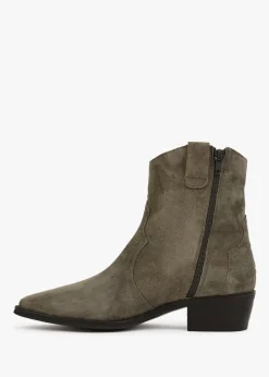 Lunette Khaki Suede Cowboy Boots