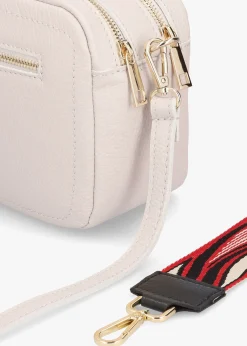 Lydia Beige Leather Camera Bag