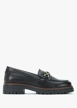 Maddie Classic Black Leather Loafers