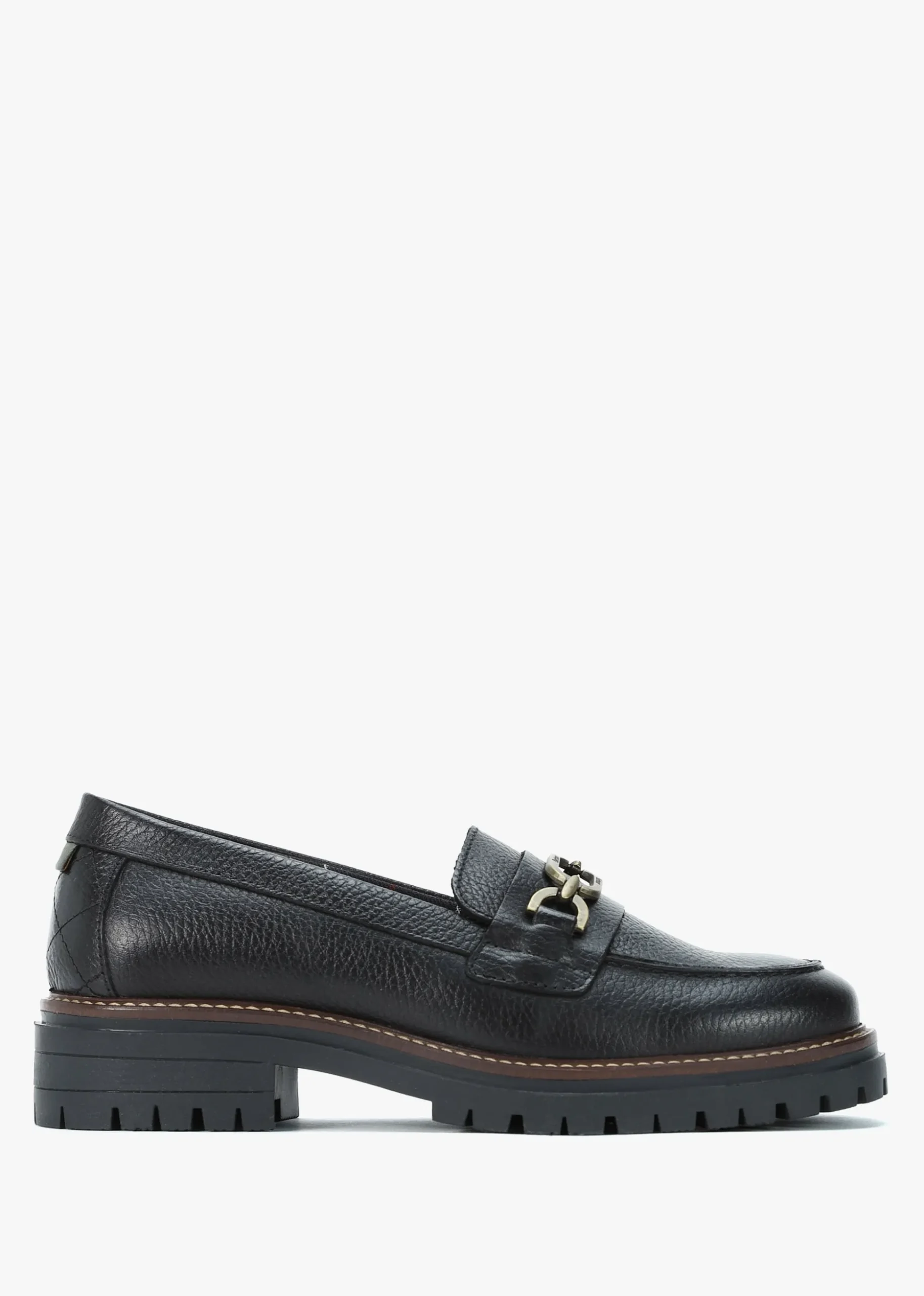 Maddie Classic Black Leather Loafers