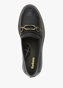 Maddie Classic Black Leather Loafers