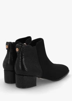 Madeley Black Reptile Chelsea Boots