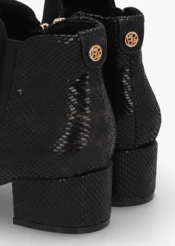 Madeley Navy Reptile Chelsea Boots