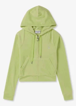 Madison Butterfly Velour Diamante Zip Hoodie