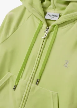 Madison Butterfly Velour Diamante Zip Hoodie