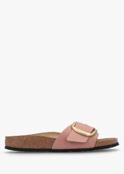 Madrid Big Buckle Old Rose Nubuck Leather Mules