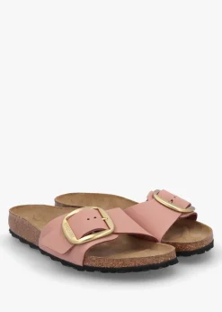 Madrid Big Buckle Old Rose Nubuck Leather Mules
