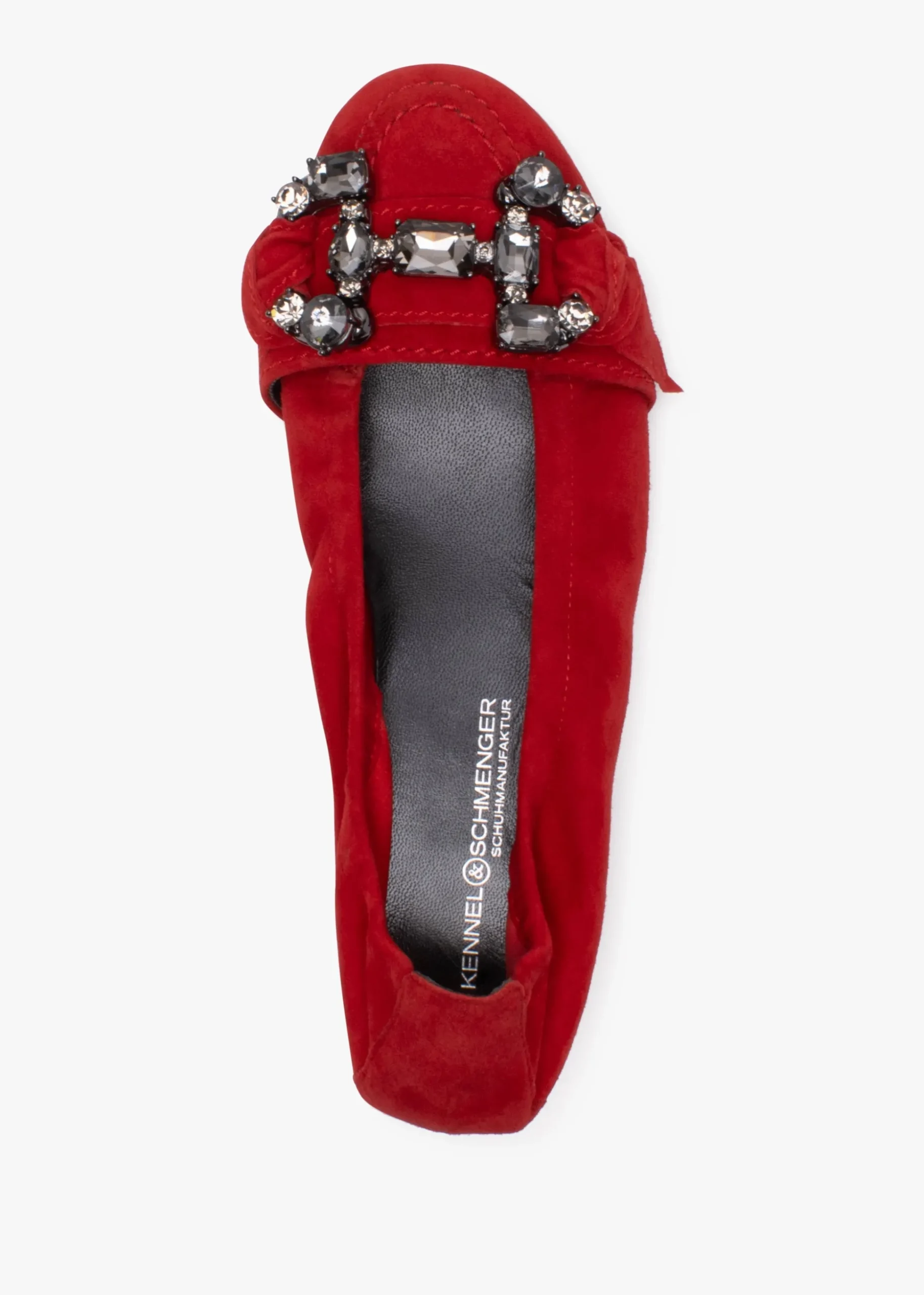 Malu Jewel Embellished Rosso Smoke Suede Pumps