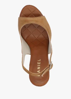 Margot Tan Suede Sculpted Wedge Sandals