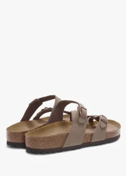 Mayari Birko-Flor Nubuck Mocca Thong Sandals