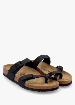 Mayari Black Birko-Flor Thong Sandals