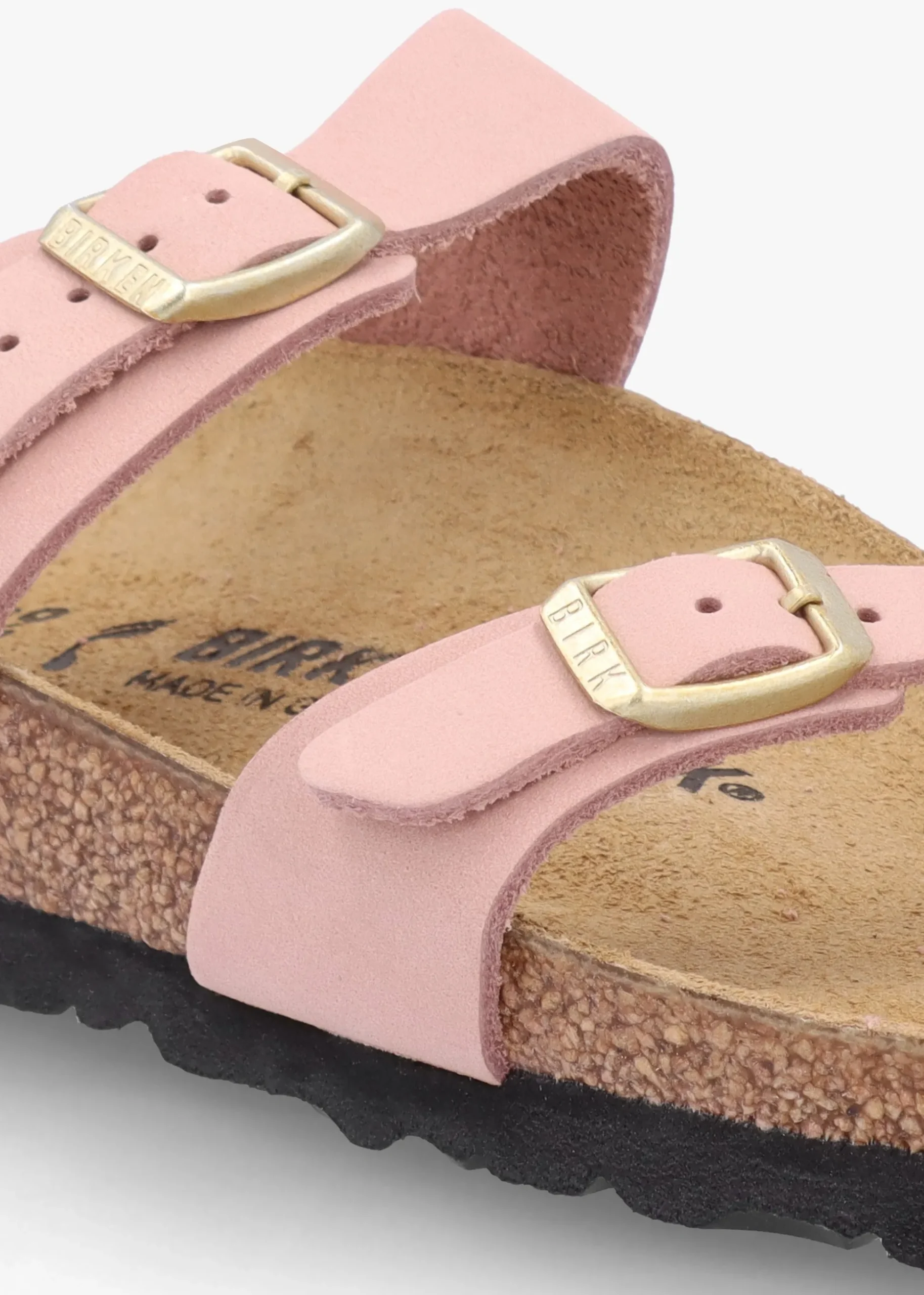 Mayari Soft Pink Nubuck Leather Sandals