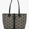 Medium Spade Flower Jacquard Sand Multi Open Tote Bag
