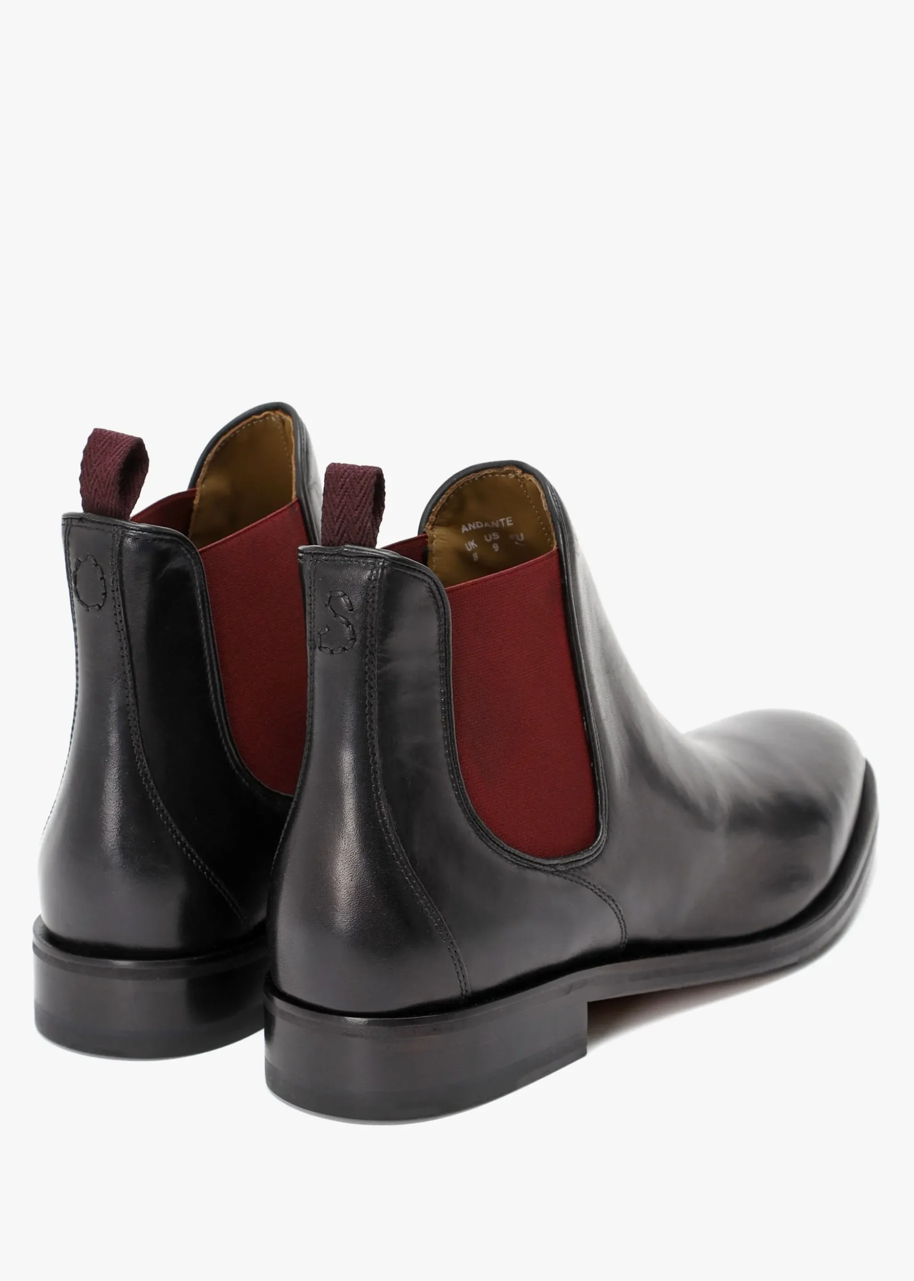 Men’s Andante Black Leather Chelsea Boots