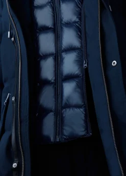 Men’s Antoine 2 In 1 Recycled Down Navy Parka