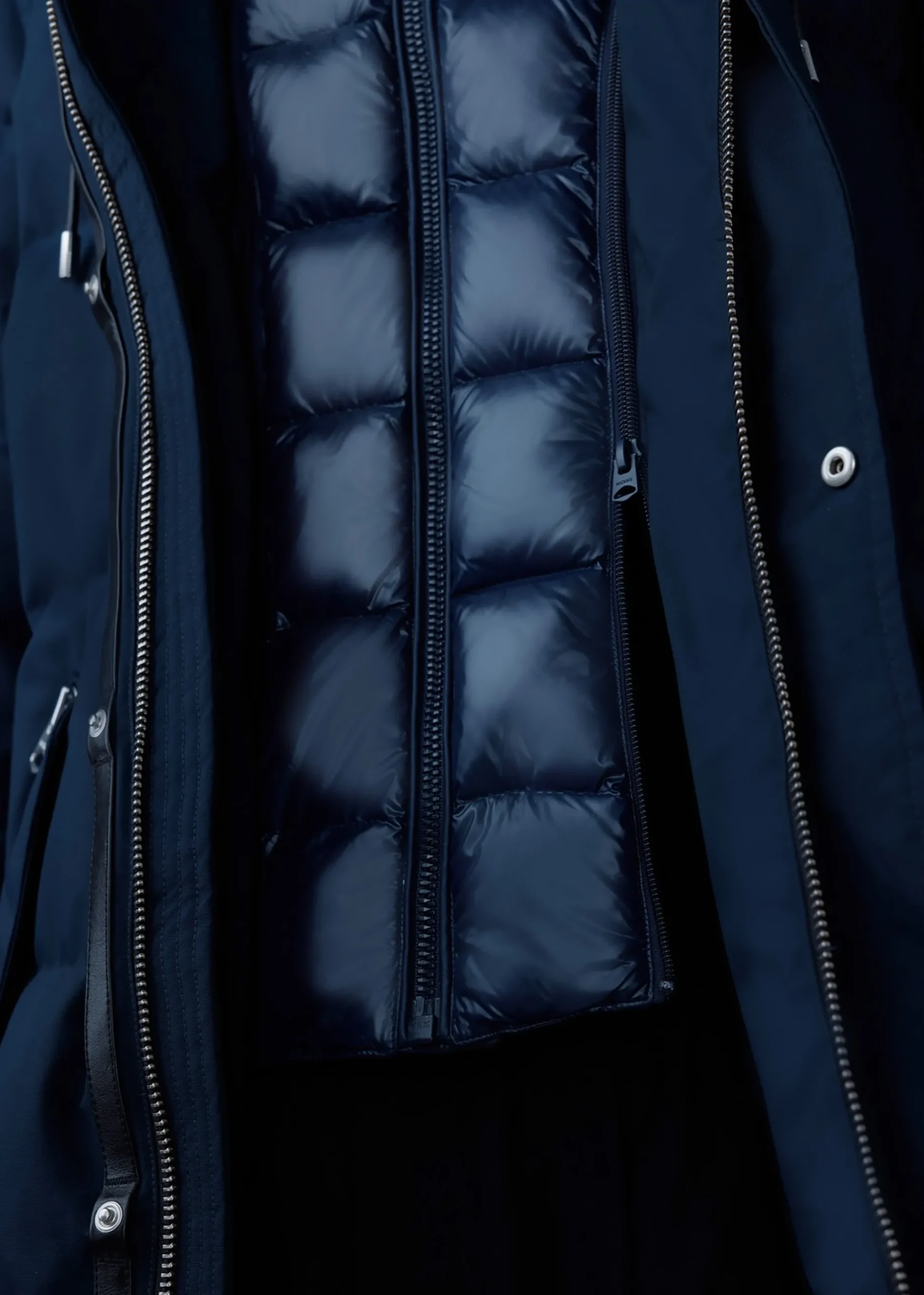 Men’s Antoine 2 In 1 Recycled Down Navy Parka