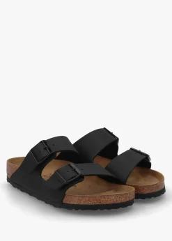 Men's Arizona Birko-Flor Black Two Bar Mules