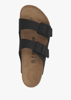 Men's Arizona Birko-Flor Black Two Bar Mules