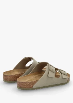 Men's Arizona Birko-Flor Faded Khaki Two Bar Mules