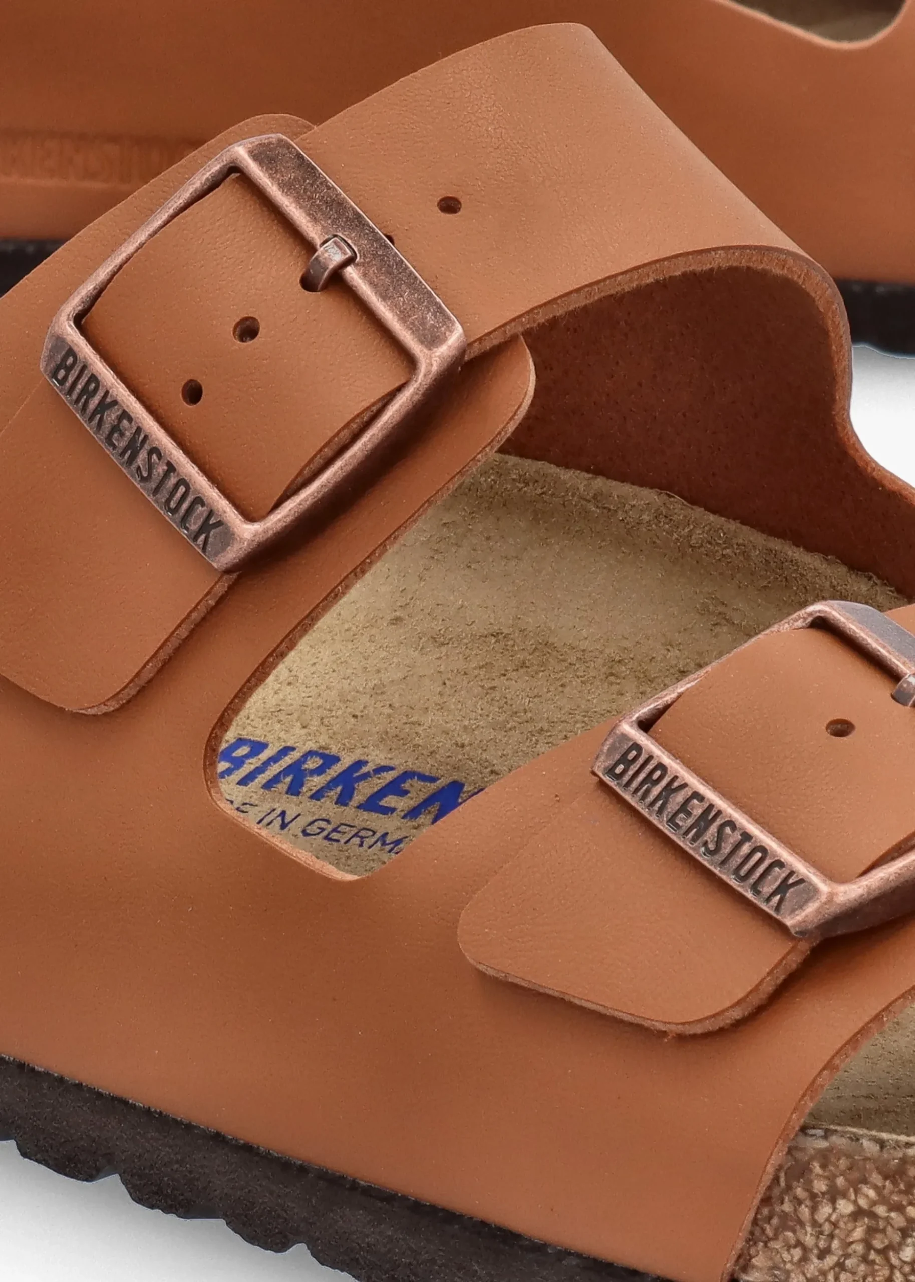 Men’s Arizona Birko-Flor Ginger Brown Mules